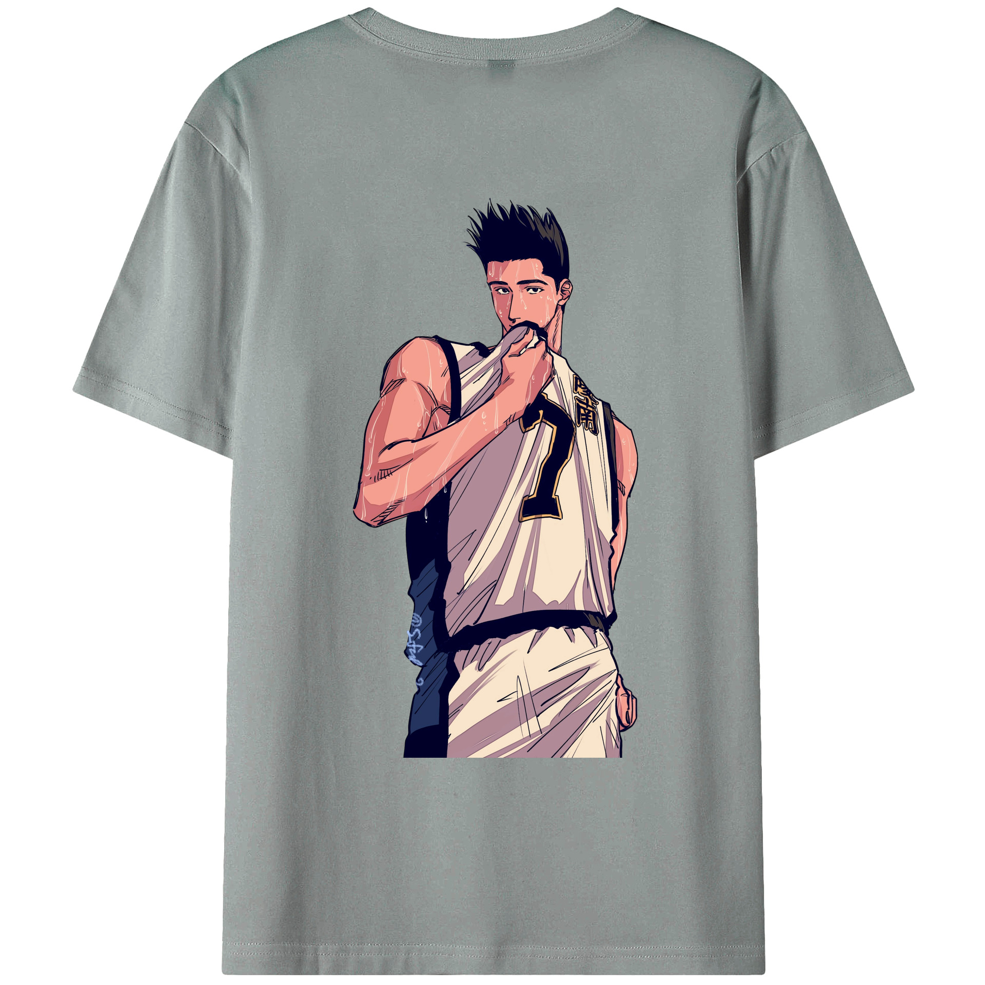 （画像用） SLAM DUNK／スラムダンク 綿100％ メンズ半袖Tシャツ（バックプリント） 通気性